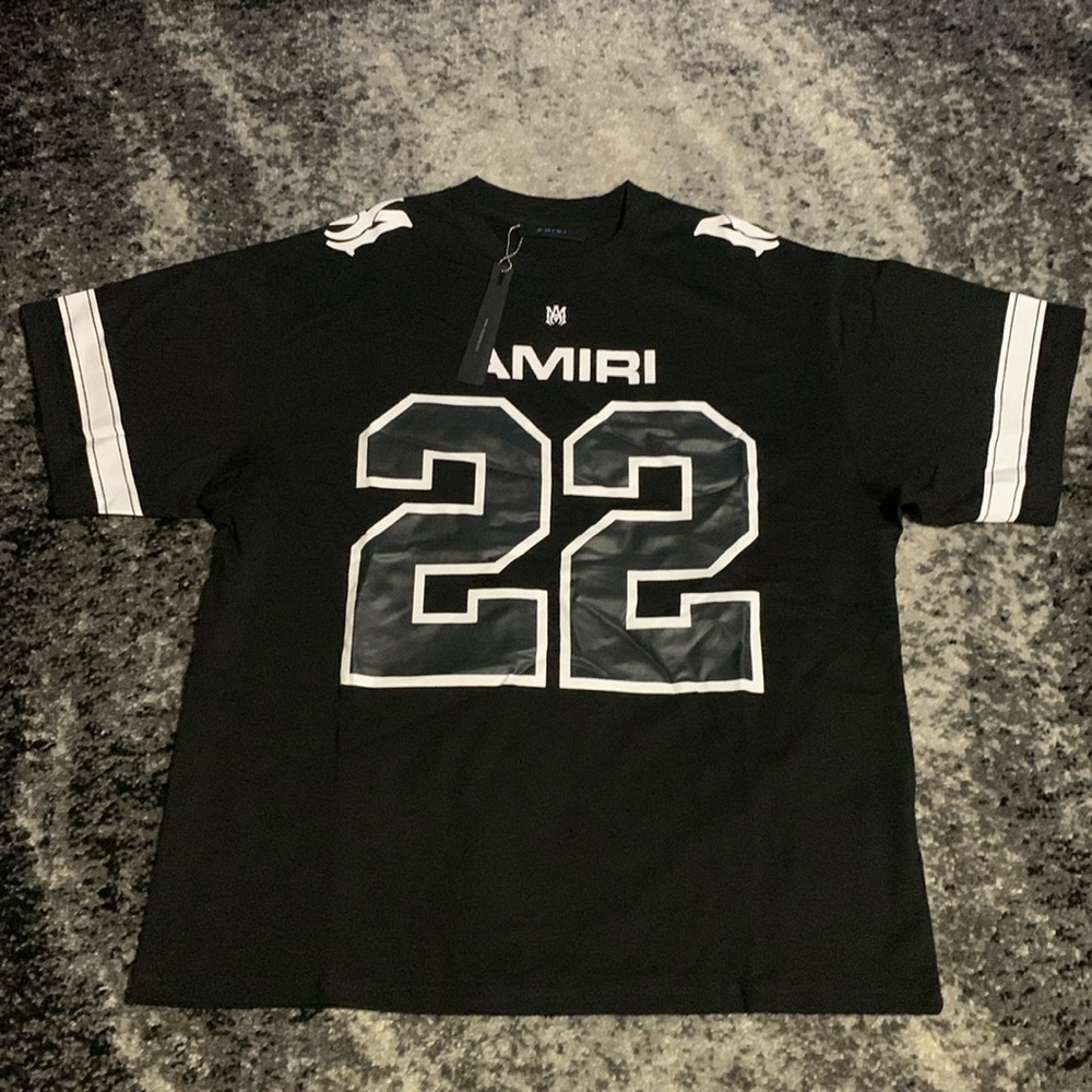 Amiri 22 Jersey Black & White T-Shirt Men’s Size Large